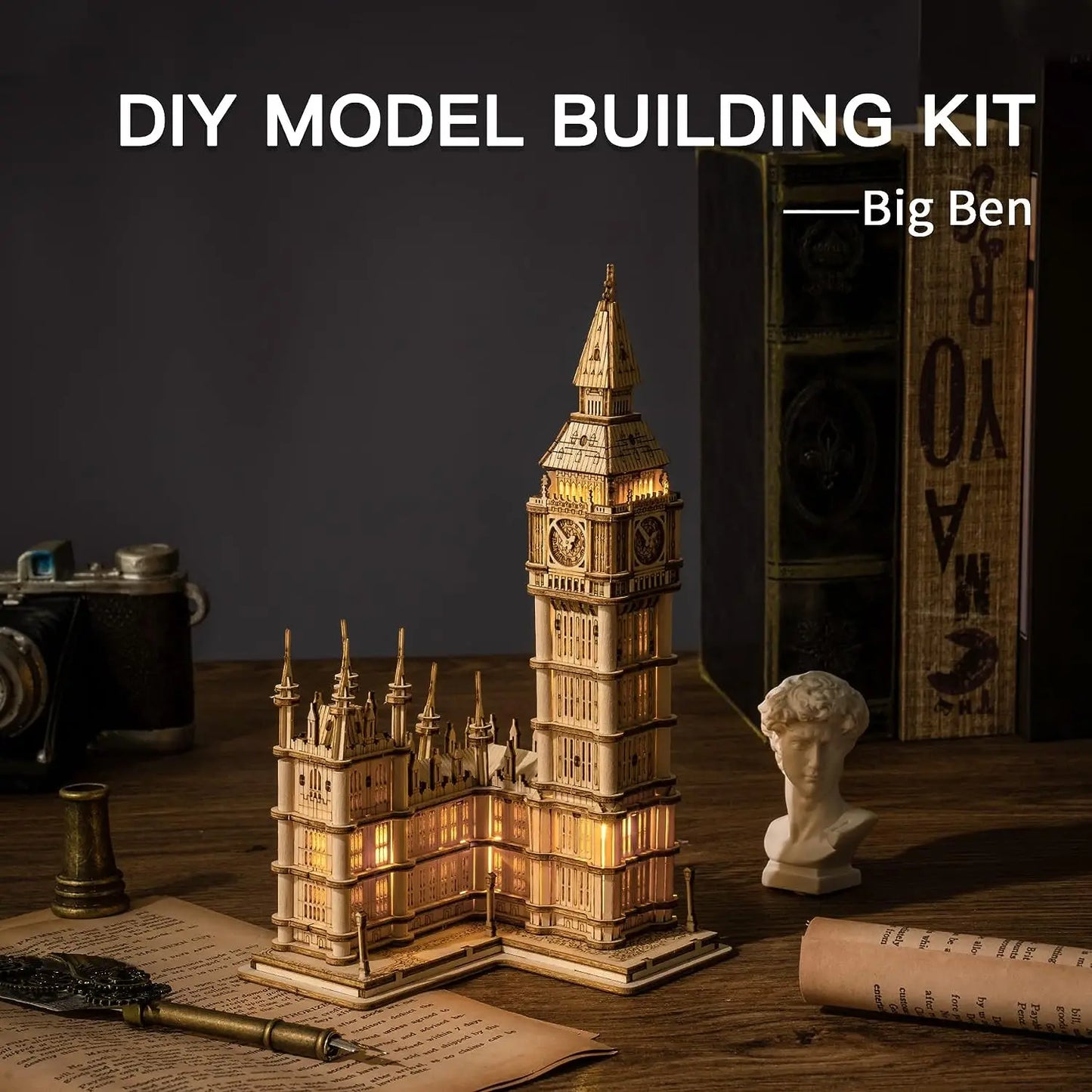 Robotime 3D Wooden Puzzle Kit Tower Bridge Big Ben Set
