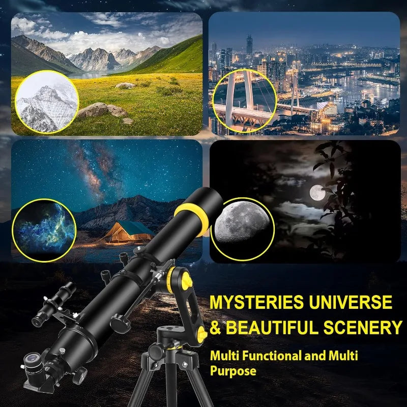 High Powered Telescope for Beginners and Kids with Tripod Adapter