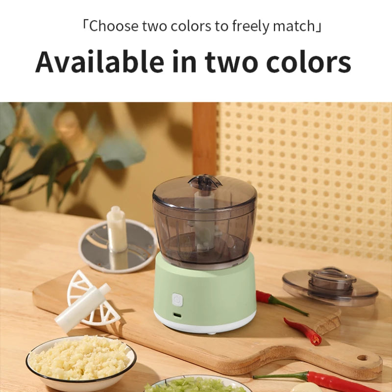 Cordless Food Processor Chopper Grinder Portable Kitchen