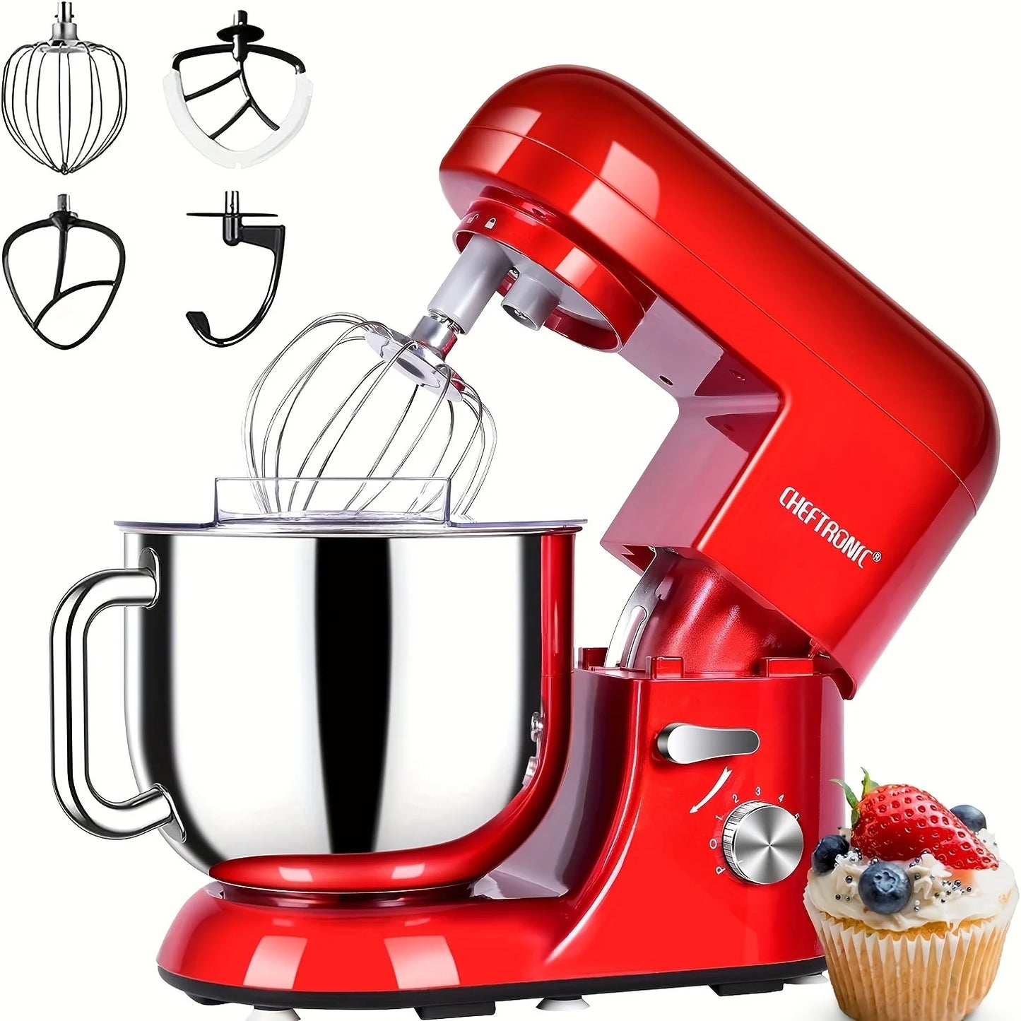 Cheftronic Six Speed Stand Mixer With Stainless Steel Bowl