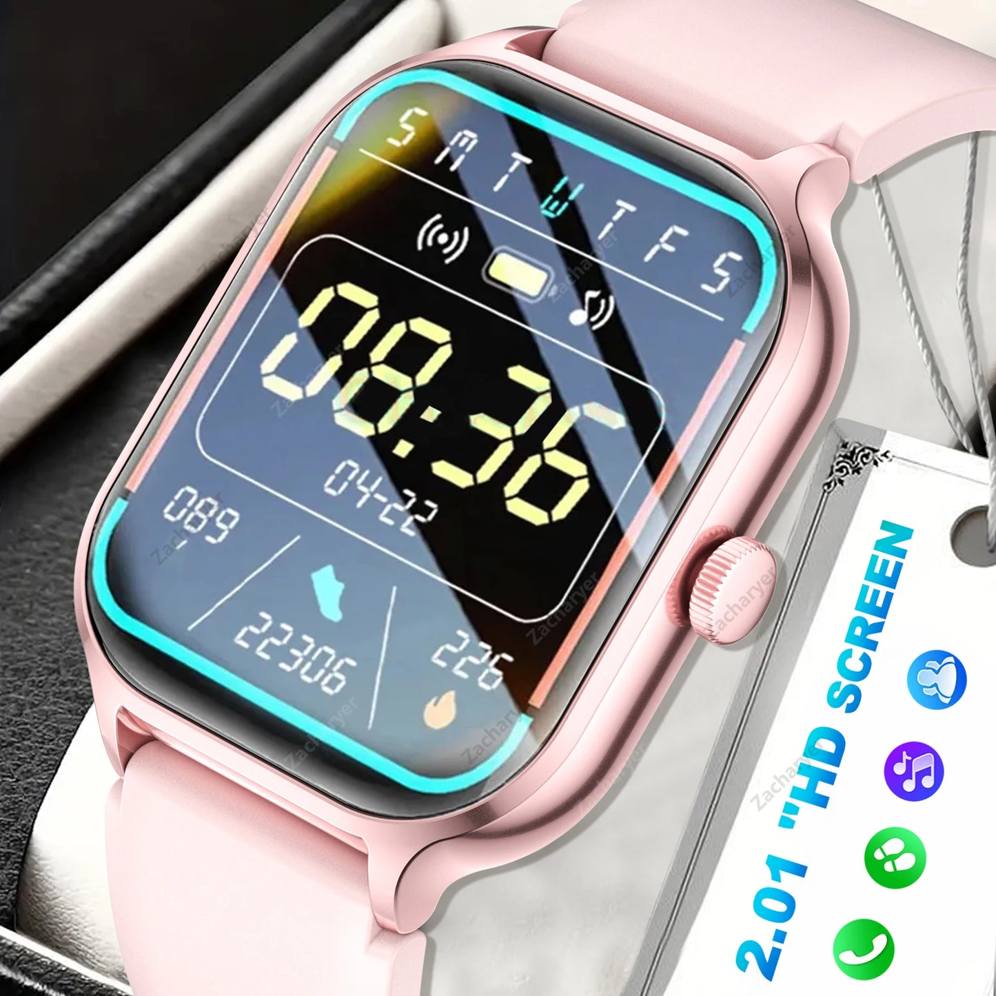 Smart Touch Screen Sports Watch with Call and Message Features