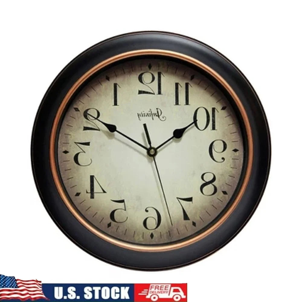 Modern Round Wall Clock with Quartz Movement and Elegant Design