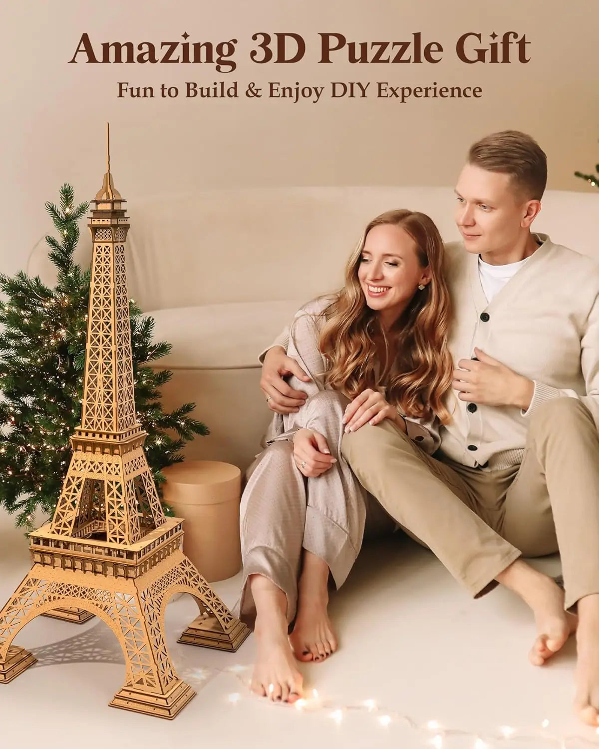Robotime Rolife DIY Wooden 3D Eiffel Tower Model Kit