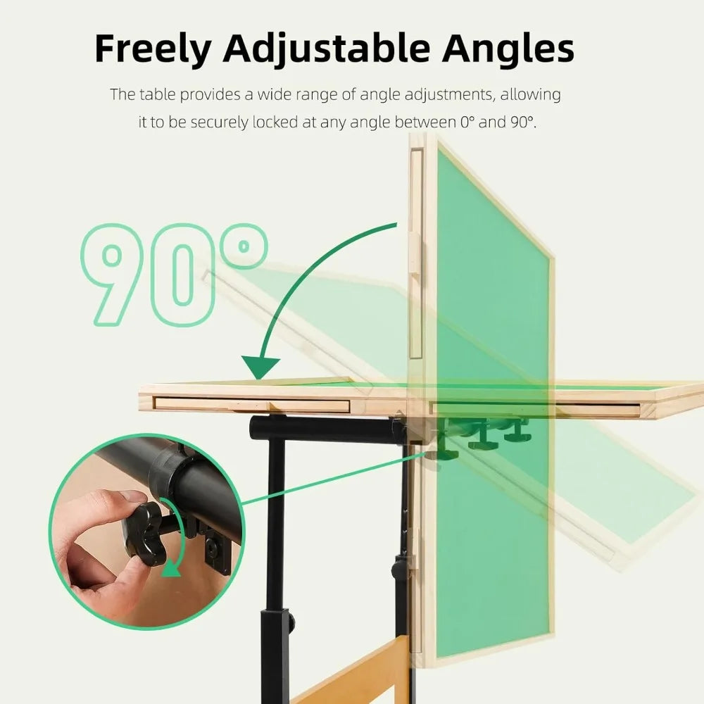 Wooden Jigsaw Puzzle Table for Adults With Drawers