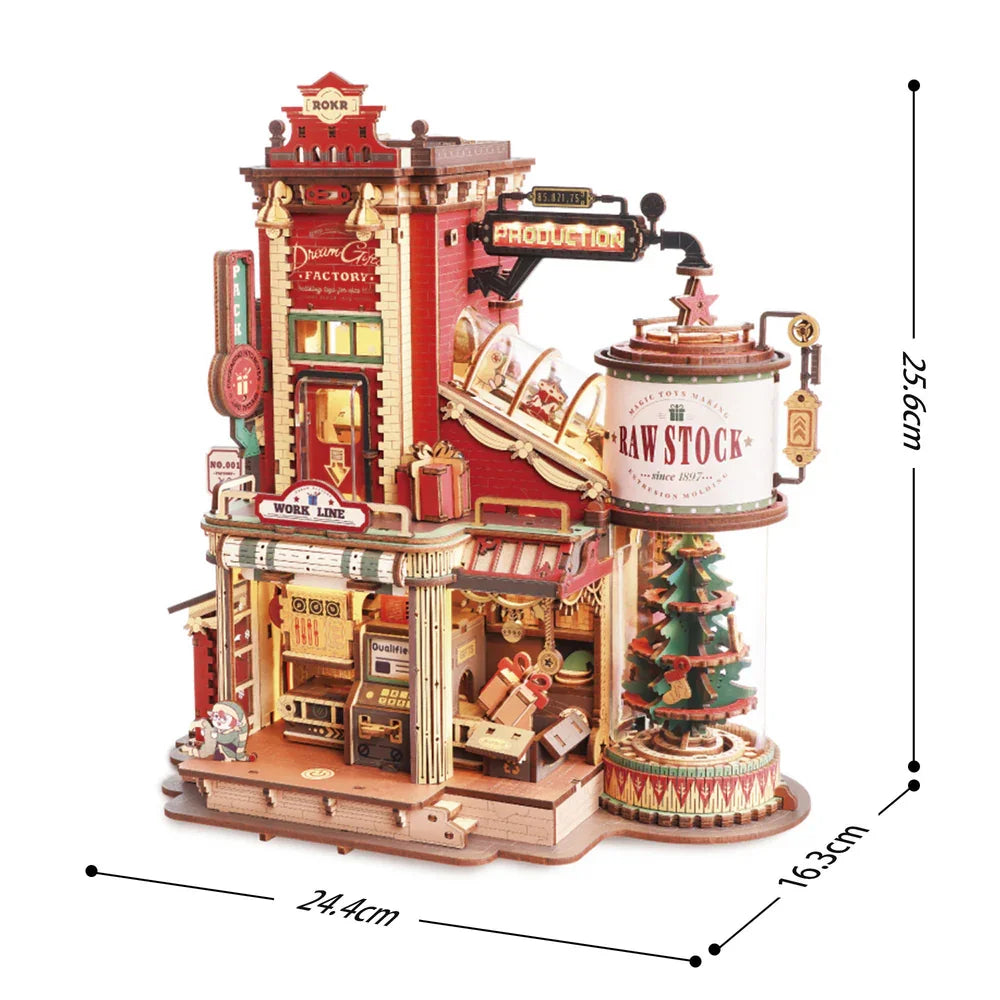 Robotime Rokr Dream Factory 3D Wooden Puzzle Music Box
