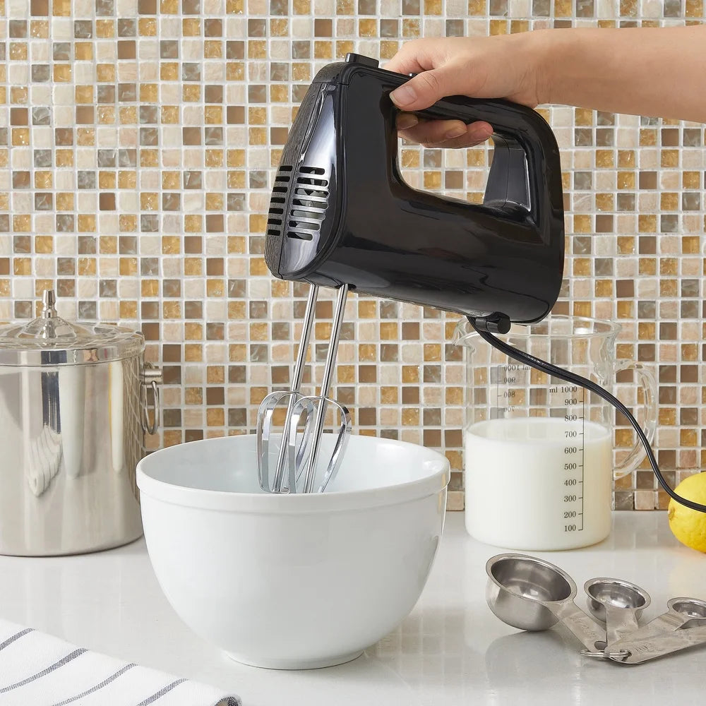Five Speed Corded Hand Mixer With Beaters And Easy Grip