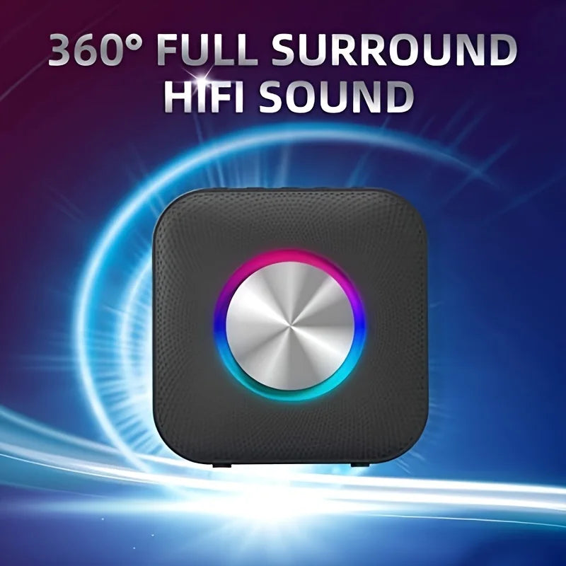 Portable Waterproof Bluetooth Speaker with TWS Stereo Sound