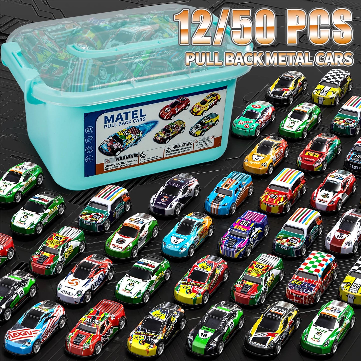 Pull Back Mini Cars Toy Pack for Kids Birthday Fun