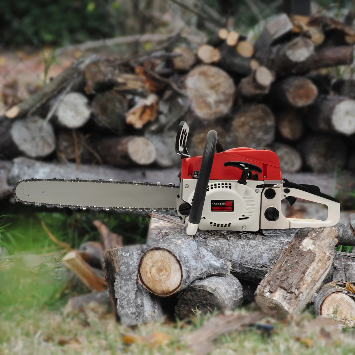 Gas-Powered Chain Saw for Effortless Wood Cutting and Pruning
