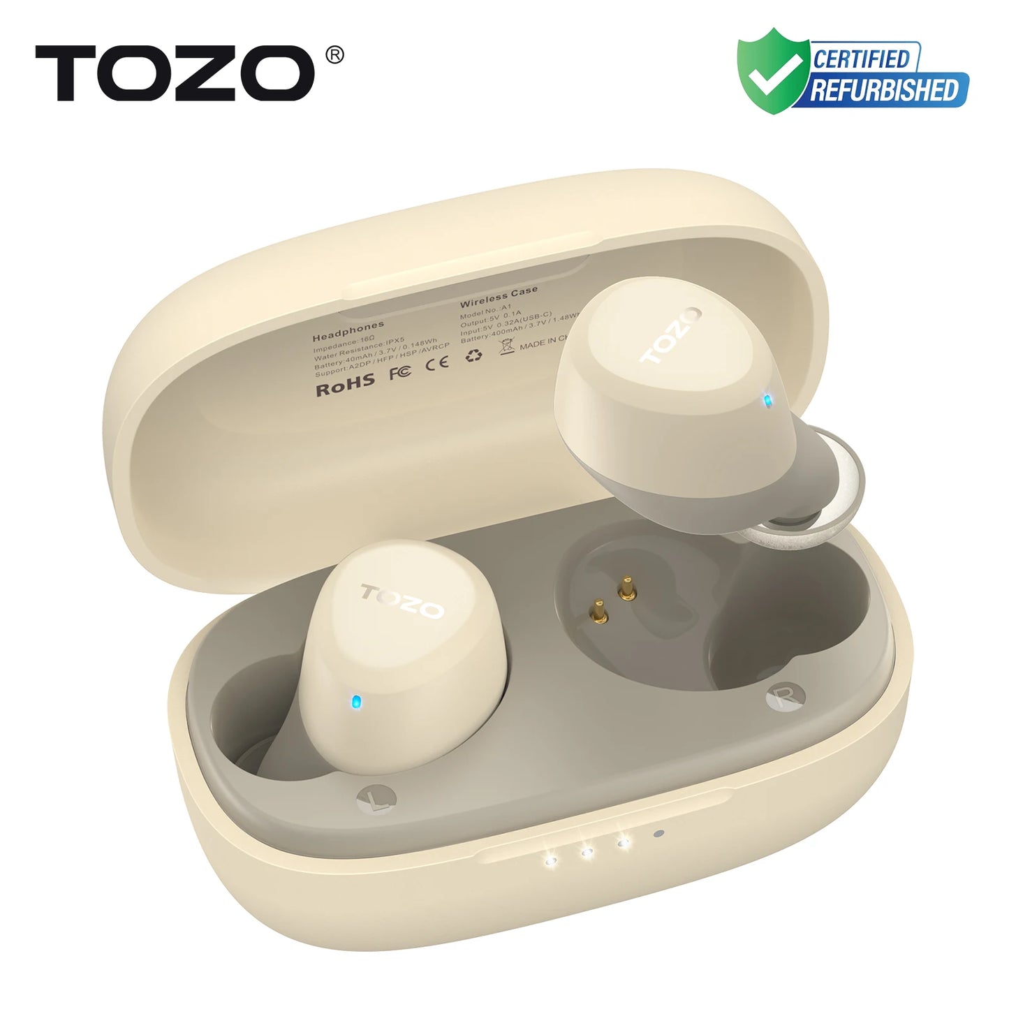 Refurbished TOZO TWS Wireless Earbuds with Touch Control