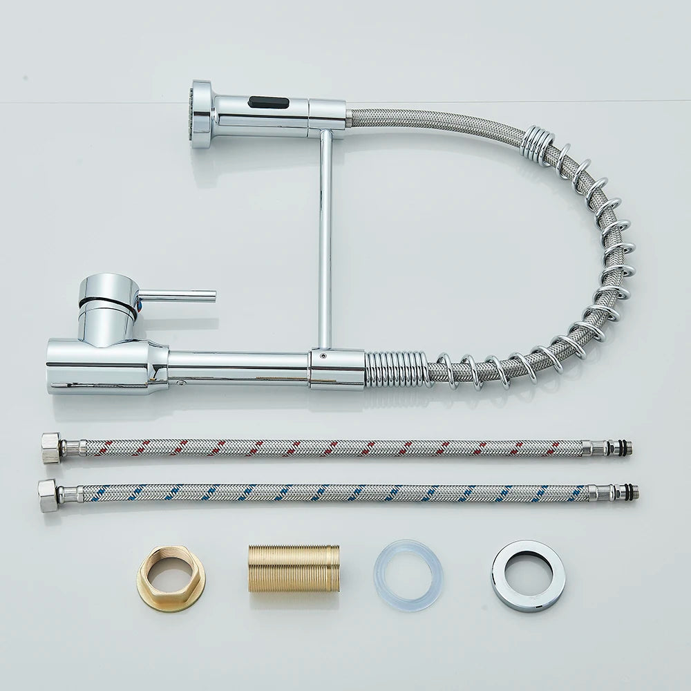 Removable Kitchen Faucet With Dual Sprayer Modes Rotatable