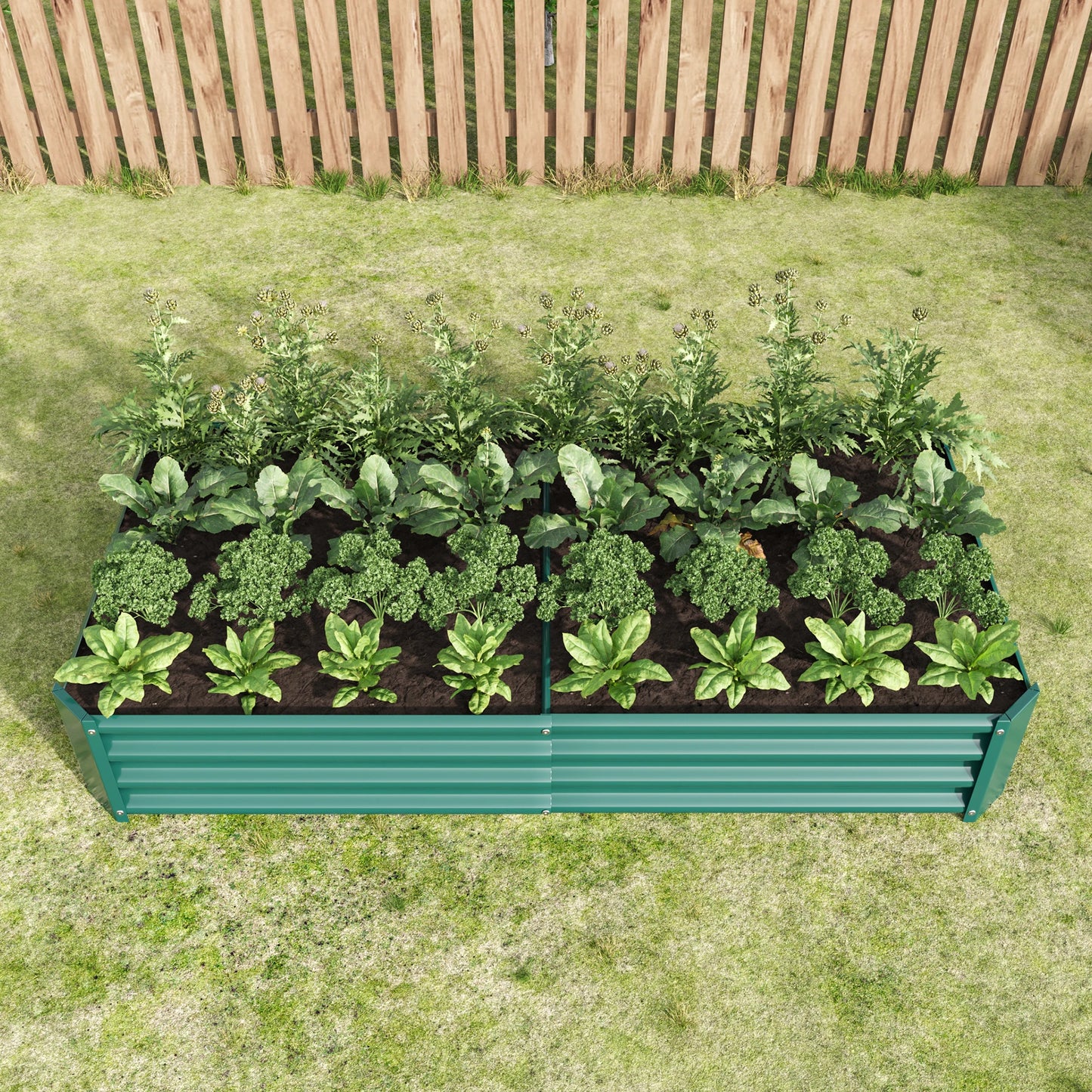 Metal Raised Garden Bed for Plants and Vegetables Outdoors