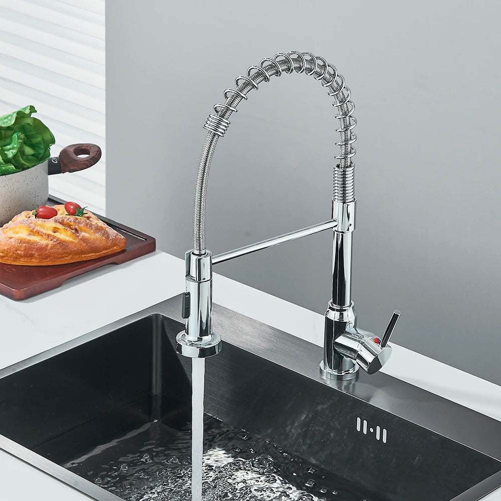 Removable Kitchen Faucet With Dual Sprayer Modes Rotatable