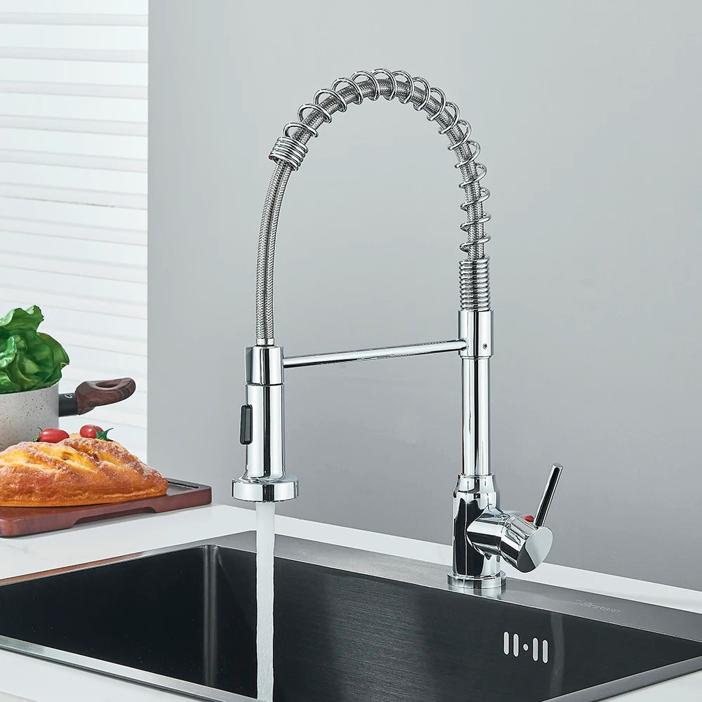 Removable Kitchen Faucet With Dual Sprayer Modes Rotatable