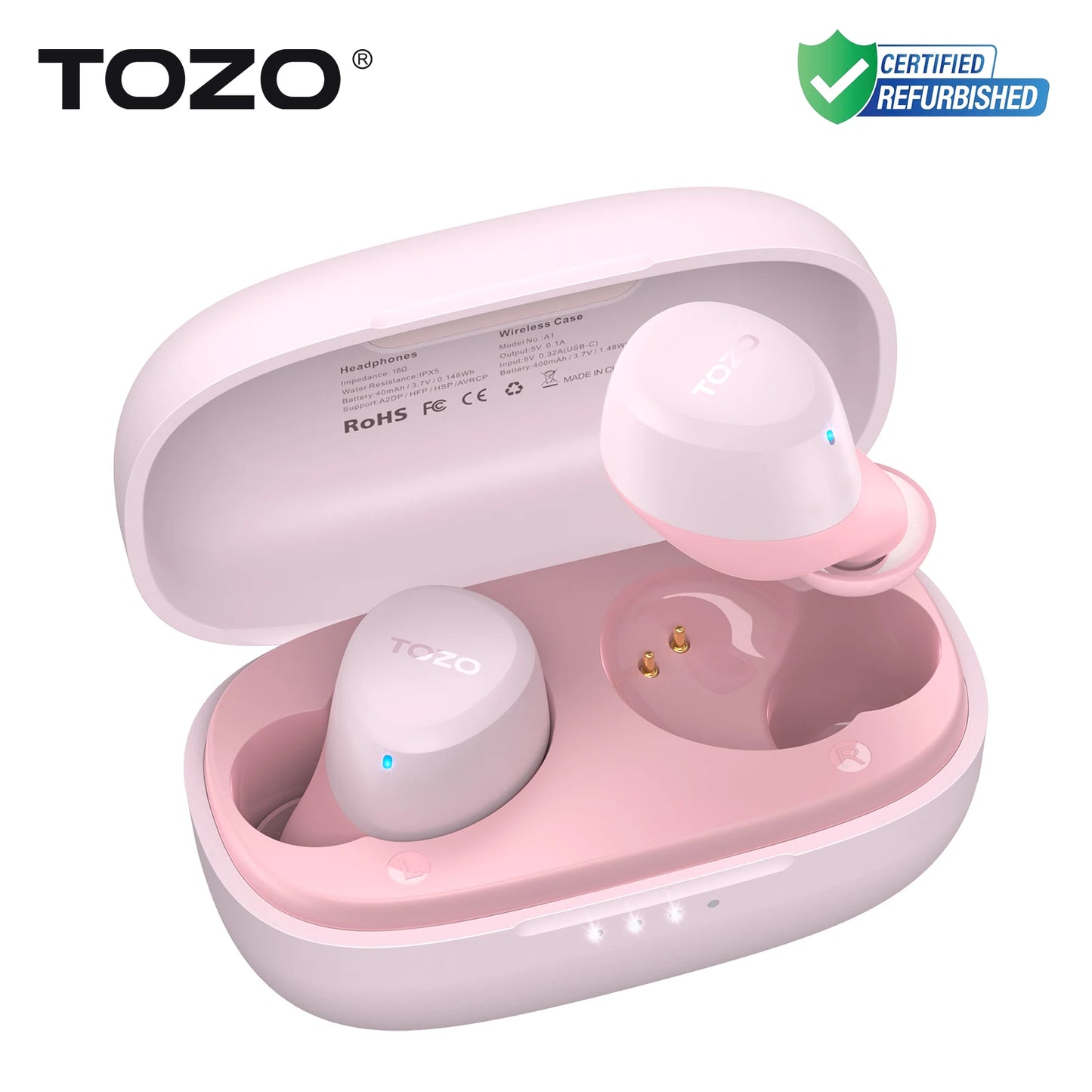 Refurbished TOZO TWS Wireless Earbuds with Touch Control