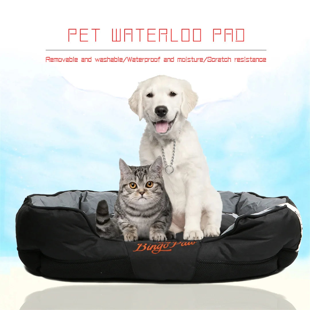 Soft Waterproof Dog Bed With Removable Cushion Oxford Cover