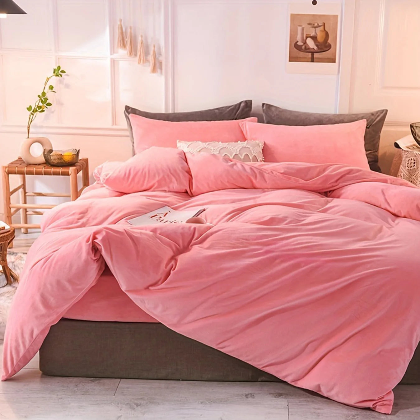 Velvet Duvet Cover Set for Cozy Autumn and Winter Comfort
