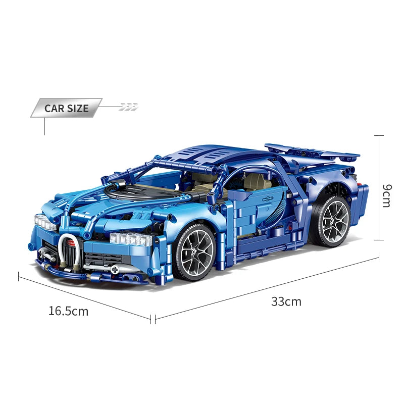 Bugatii Sports Car Building Blocks Set for Kids Playset
