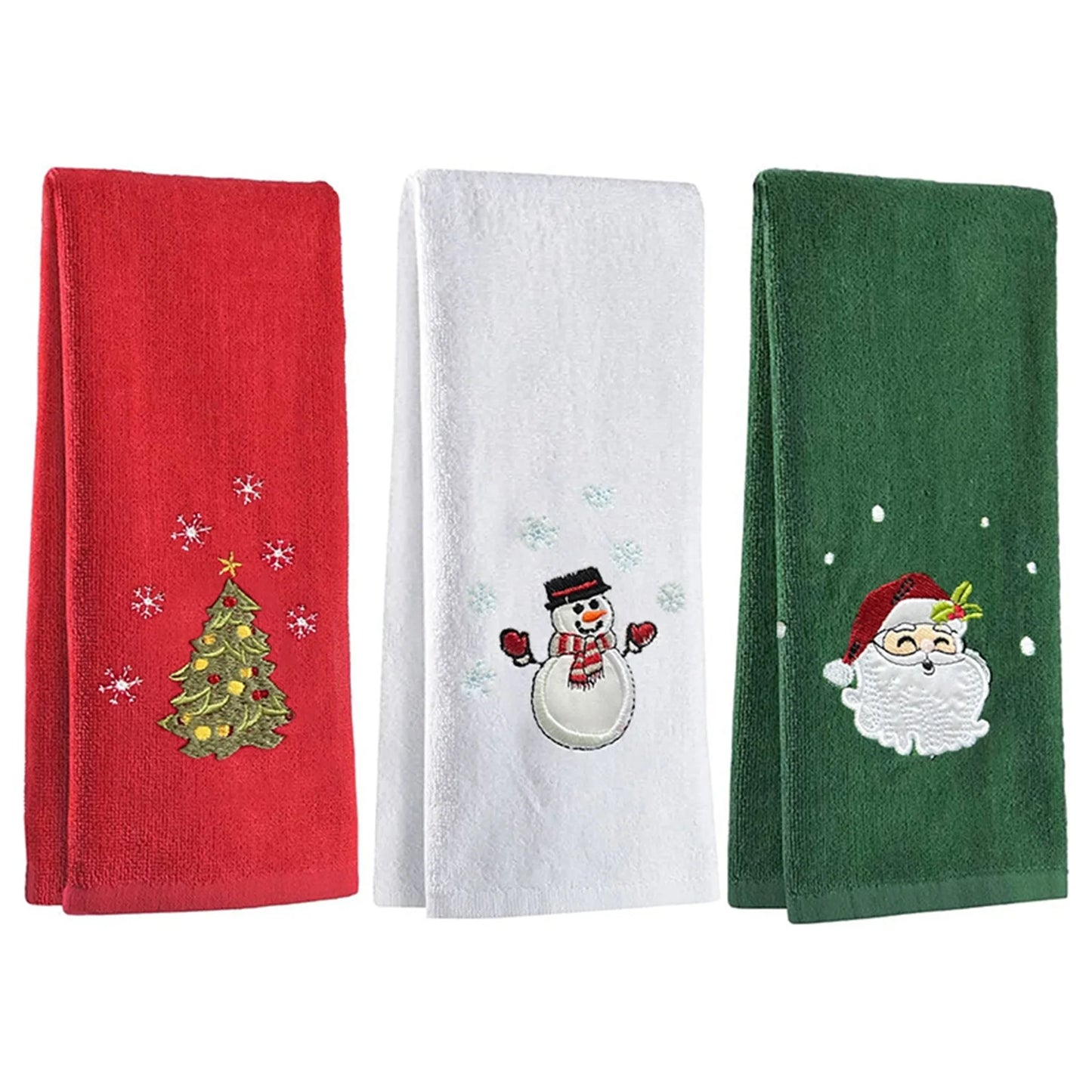 New Year Christmas Embroidered Bath Towel Set for Festive Cheer