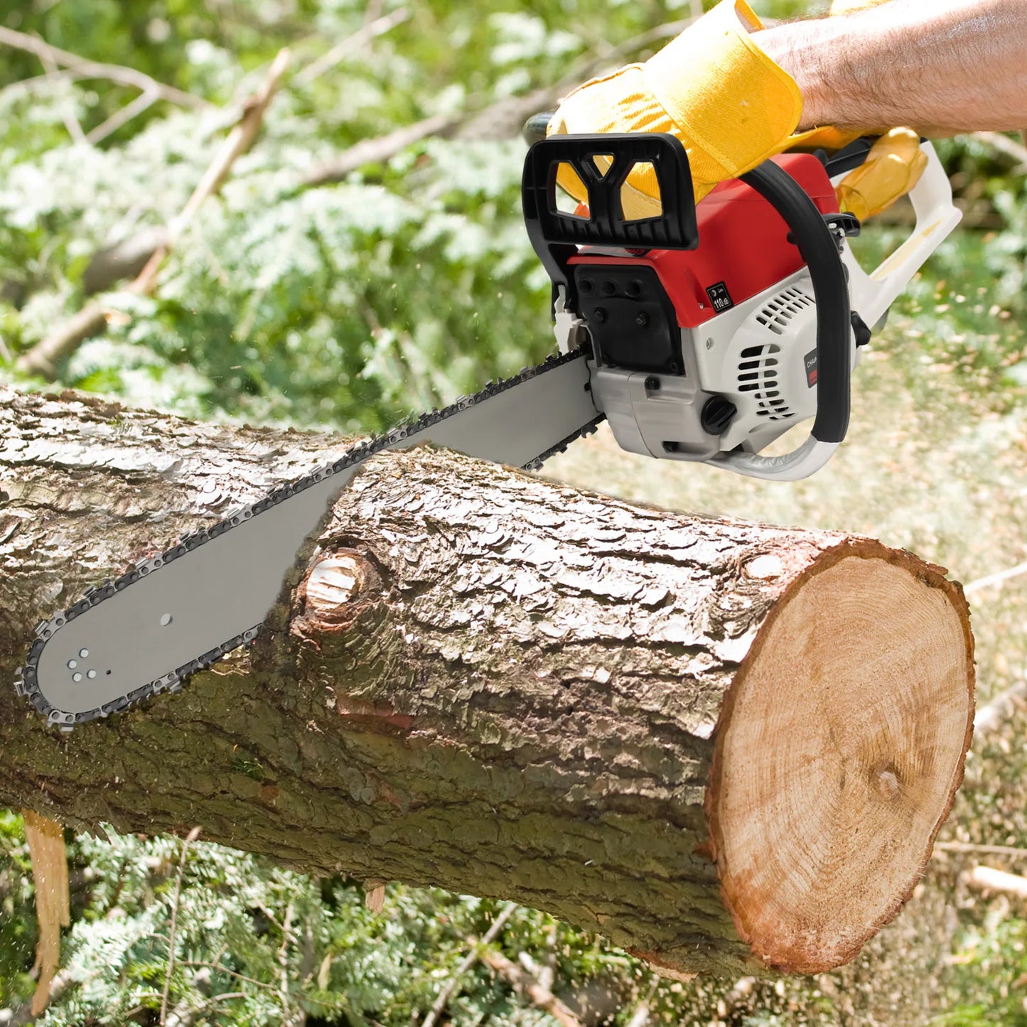 Gas Powered Chainsaw for Efficient Tree Pruning and Wood Cutting