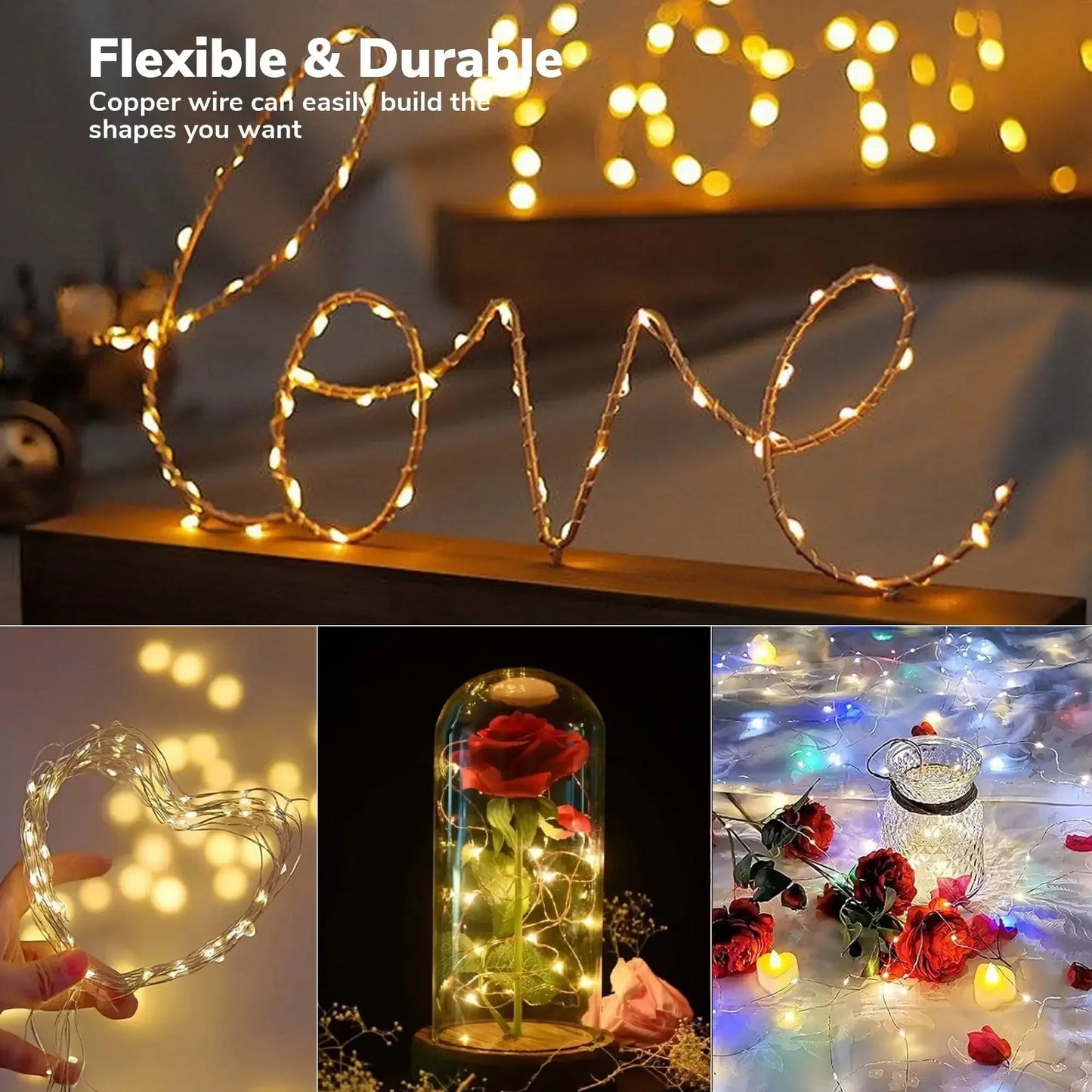 Solar String Lights Outdoor Waterproof Fairy Lights for Gardens