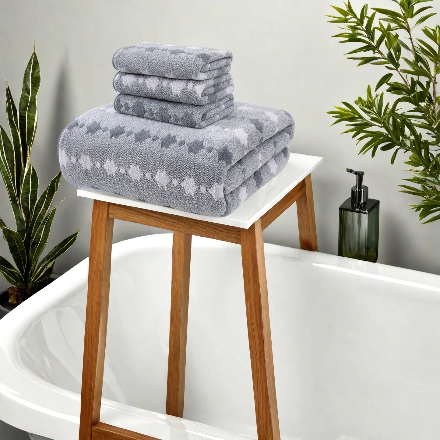 Soft Absorbent Cotton Towel Set Quick Dry Durable Washcloths