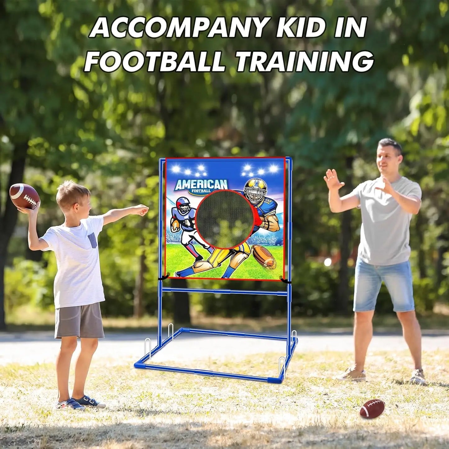 VATOS Rugby Football Toss Target Game Set for Kids