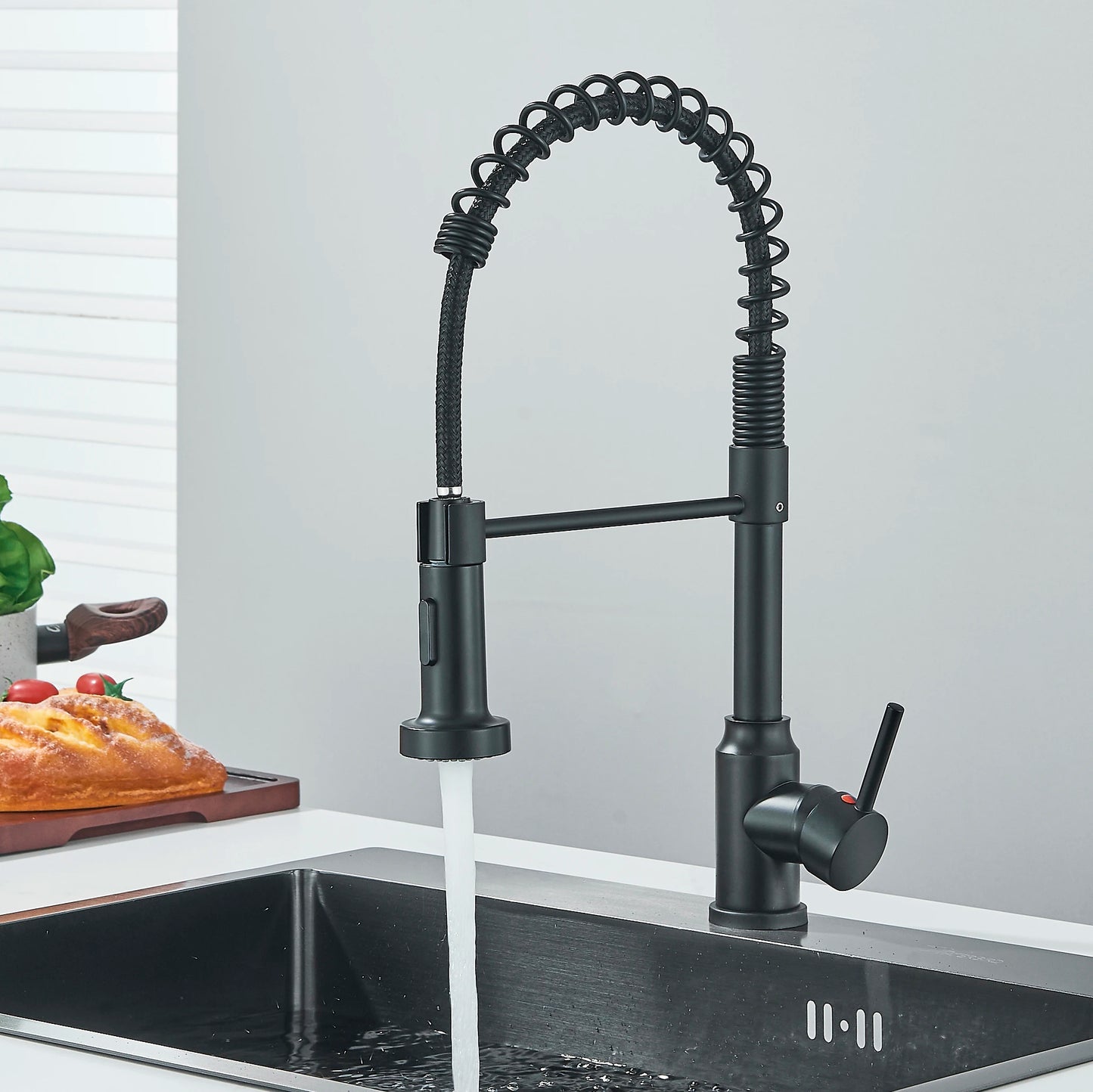 Removable Kitchen Faucet With Dual Sprayer Modes Rotatable