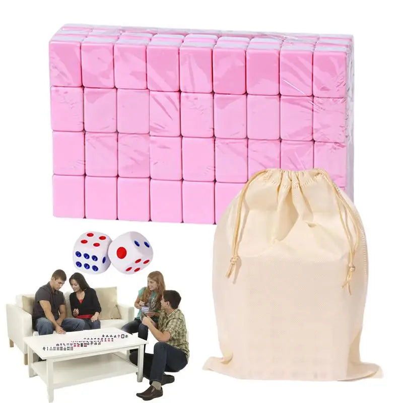 Portable Mahjong Set with Large Storage Bag for Family Fun