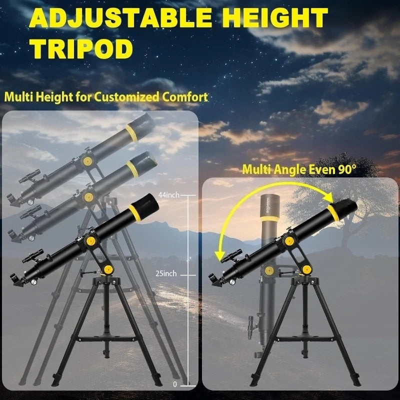 High Powered Telescope for Beginners and Kids with Tripod Adapter