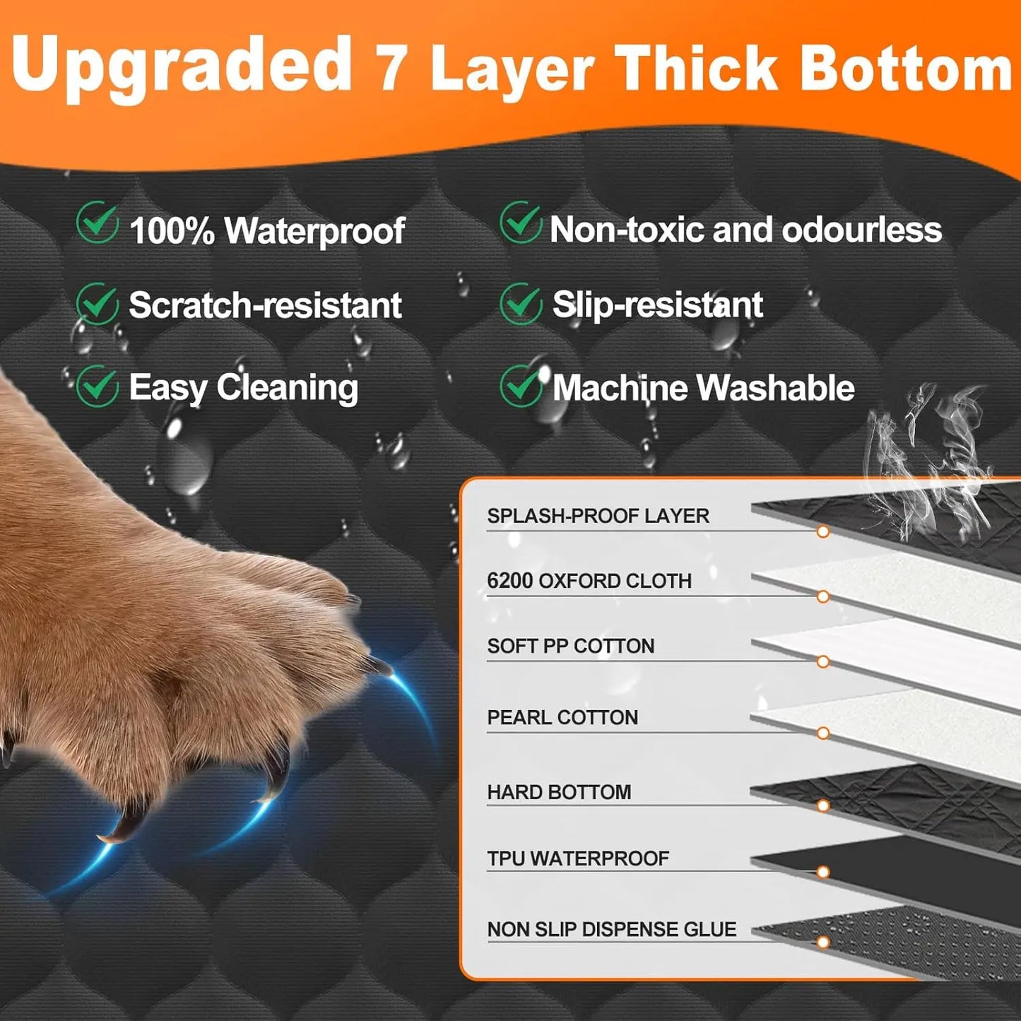 Waterproof Travel Dog Car Seat Hammock for Pet Safety