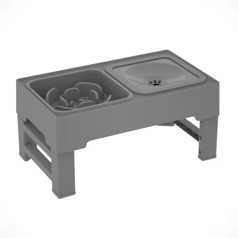 Adjustable Stainless Steel Slow Feed Water Bowls for Pets