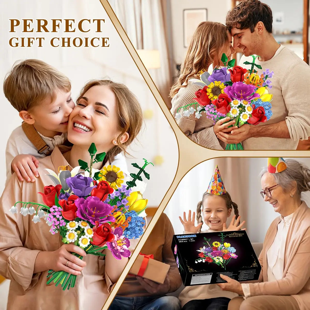 Flower Bouquet Building Set for Creative Home Decor and Gifts