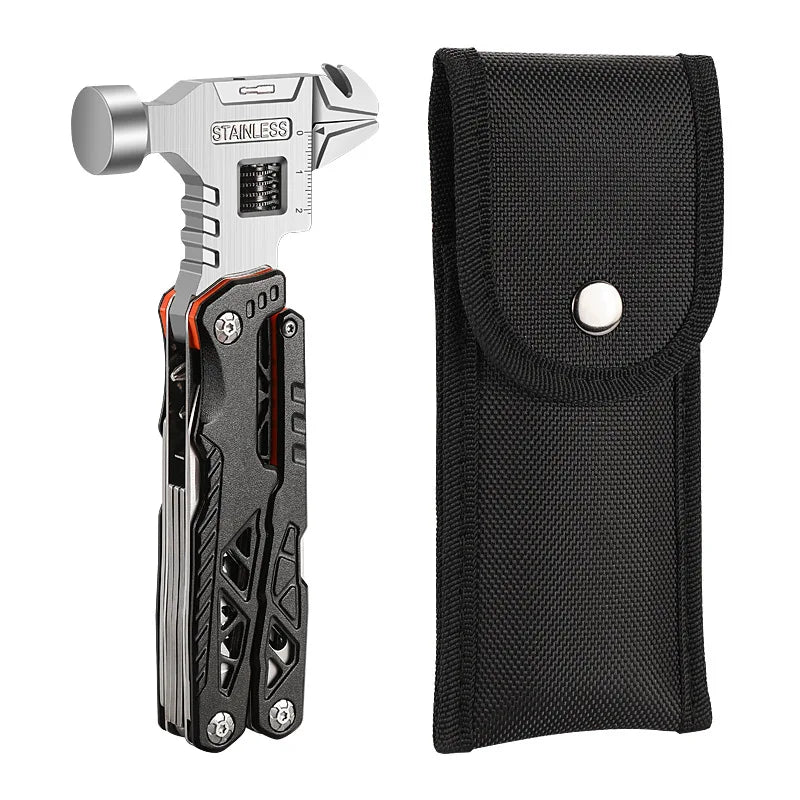 Multifunctional Camping Tool Hammer with Pliers and Wrench Combination