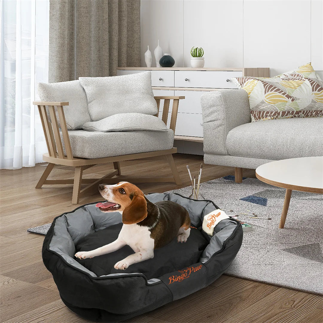 Soft Waterproof Dog Bed With Removable Cushion Oxford Cover