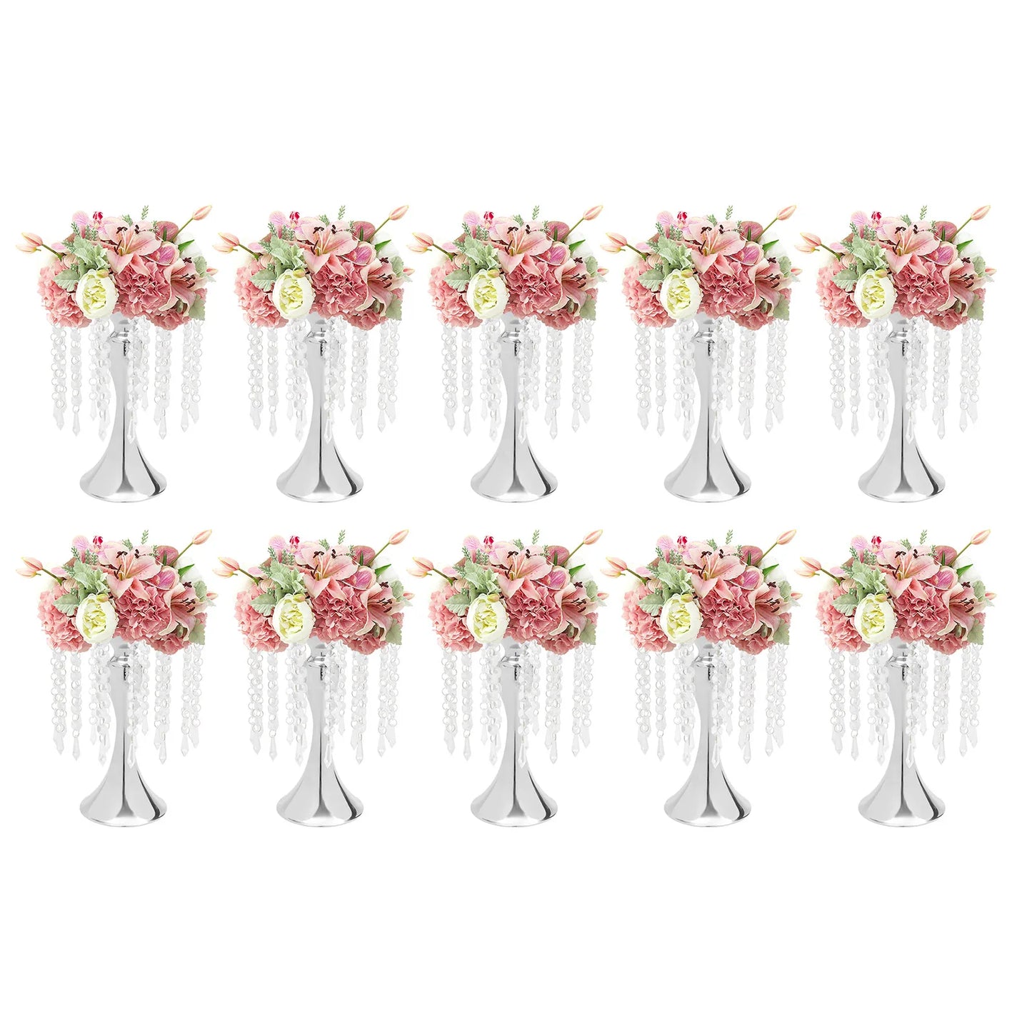 Crystal Flower Centerpiece Stand For Elegant Wedding Decor