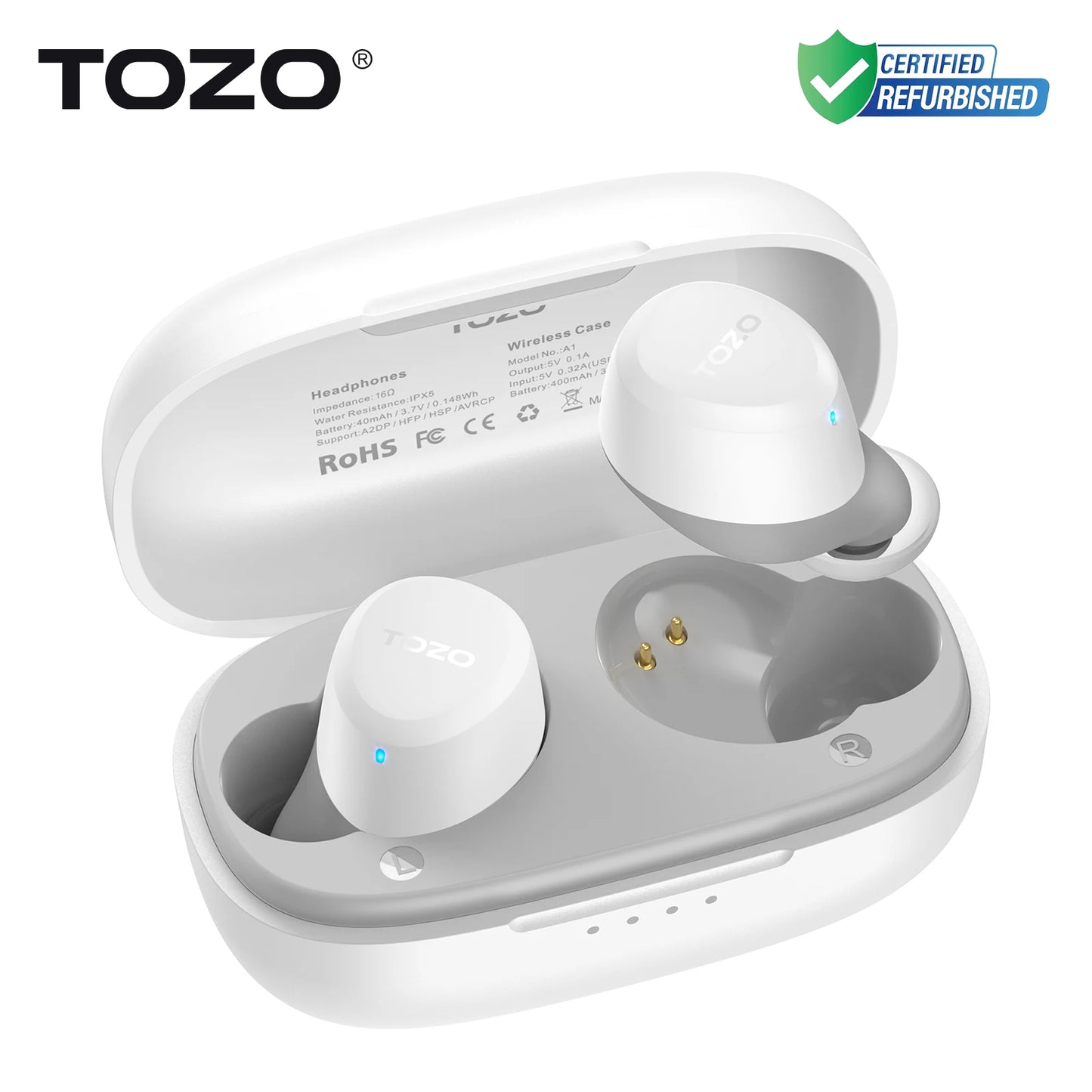 Refurbished TOZO TWS Wireless Earbuds with Touch Control
