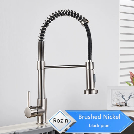 Pull Down Sprayer Kitchen Faucet With Dual Mode Nozzle