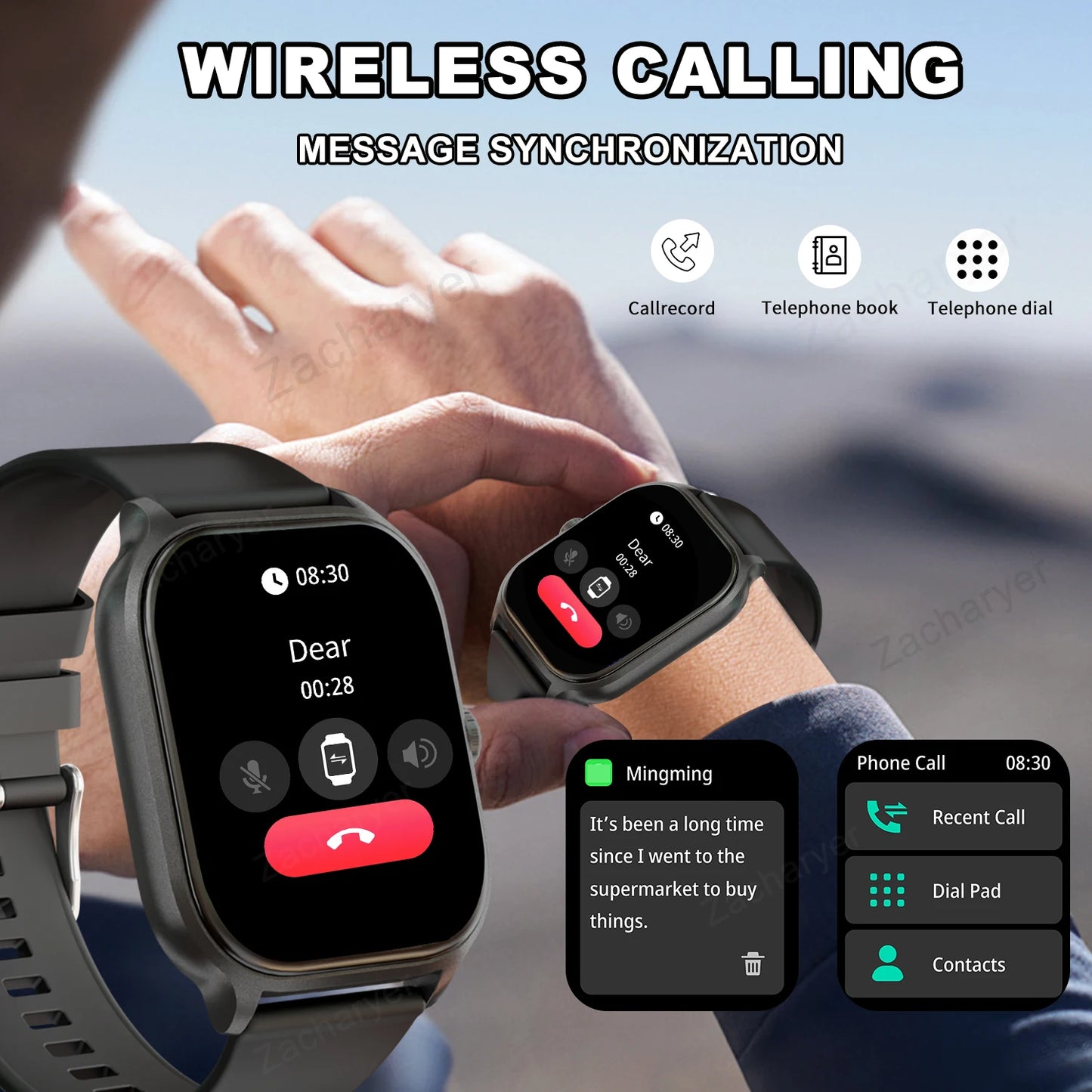 Smart Watch With Wireless Calling And Multi-Sport Tracking Features