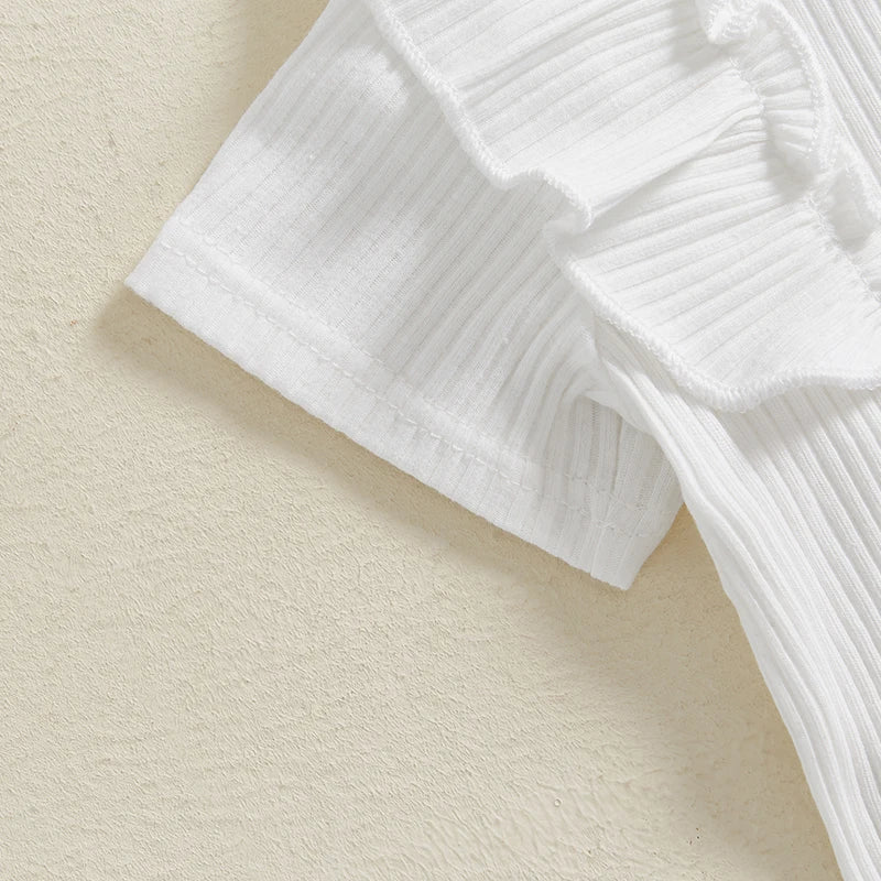 Floral Baby Girl Romper Set With Skirt And Headband