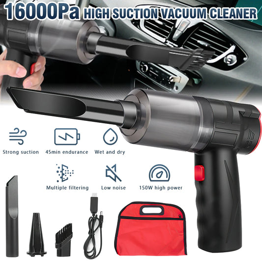 Portable High Power Wireless Vacuum Cleaner for Home and Car