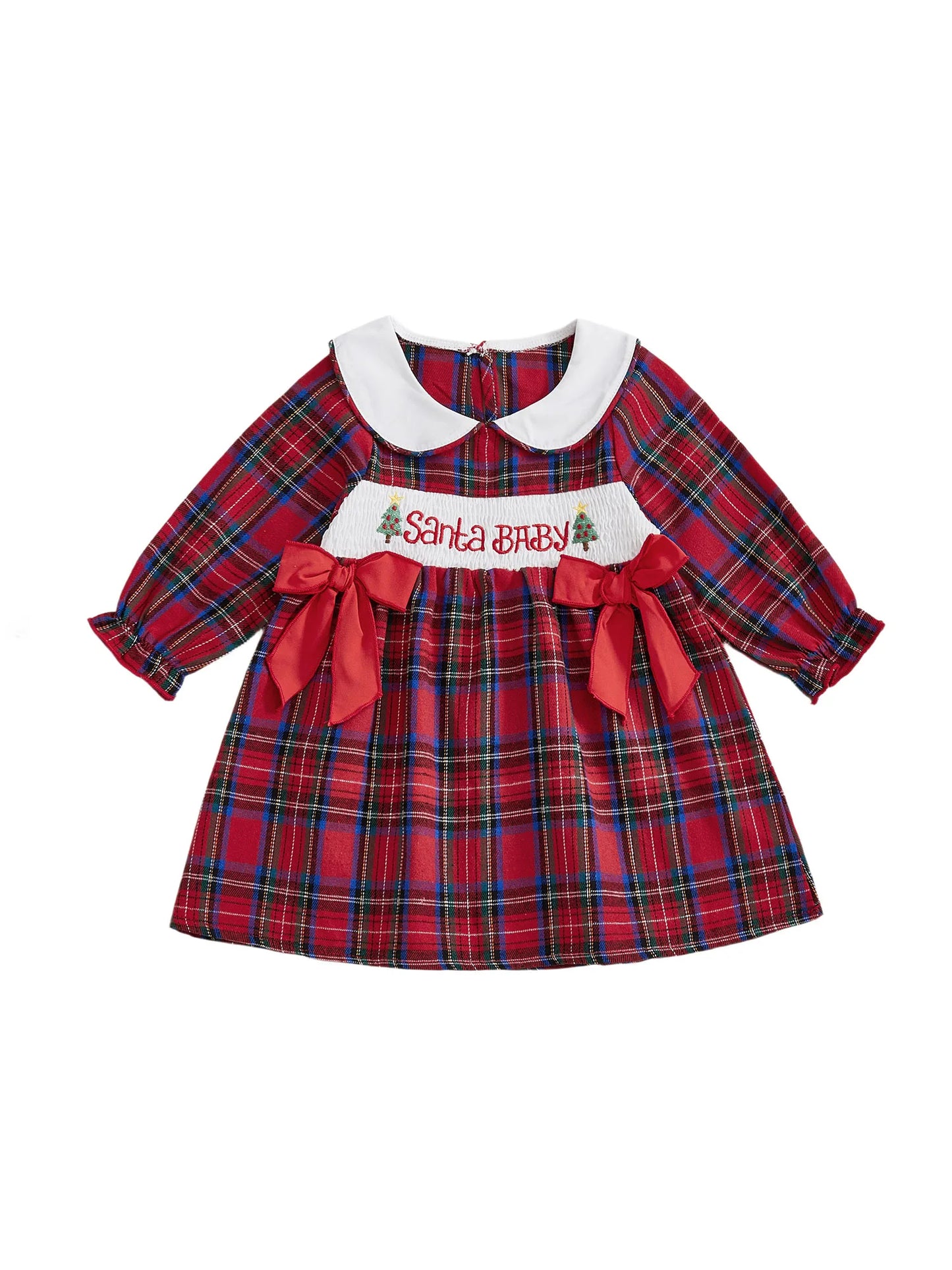 Infant Christmas Romper Set With Hat Plaid Reindeer Snowman