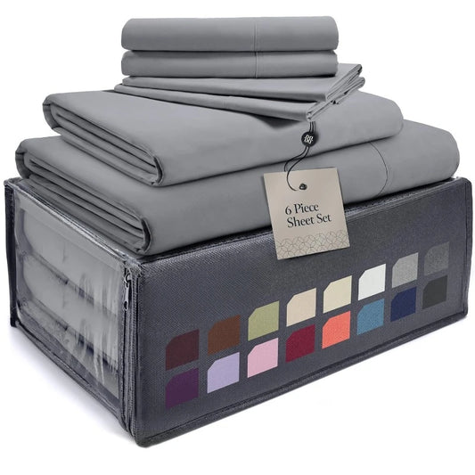 Luxury Six Piece Hotel Quality Bed Sheet Set