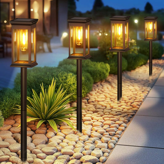 Upgraded Solar Lights For Yard And Garden Walkway 12Hrs