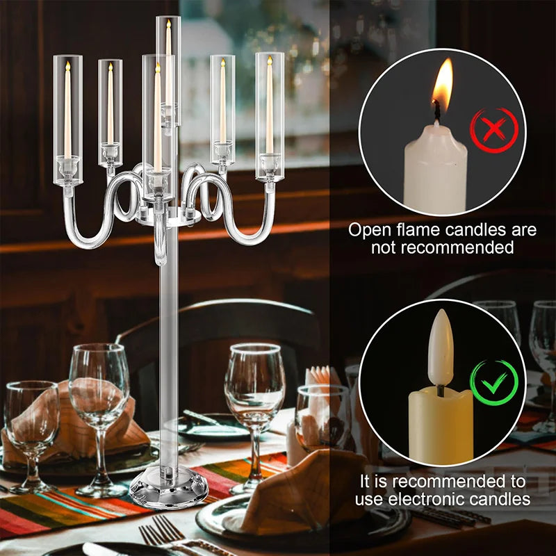Acrylic LED Candle Holder Centerpiece For Weddings