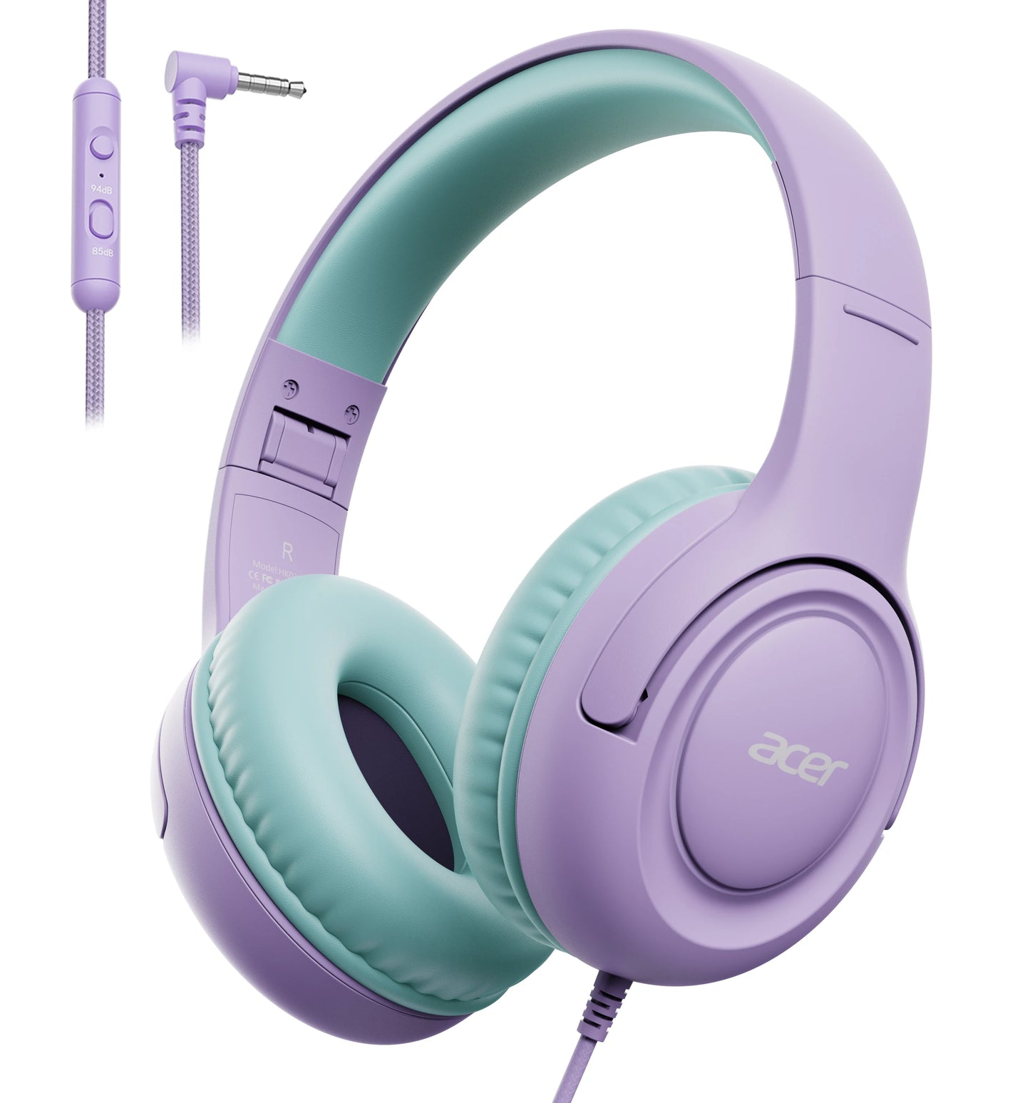 Acer Kids Wired Headphones with Volume Limiter for Learning