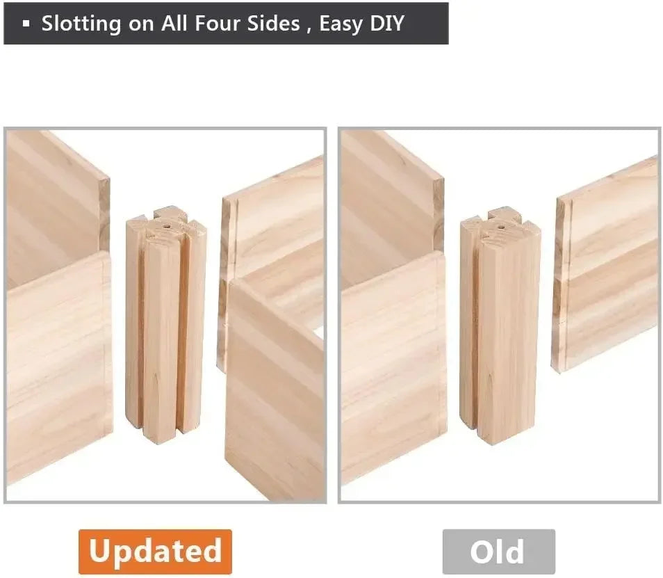 Customizable Wooden Raised Garden Bed Divisible Planter Box