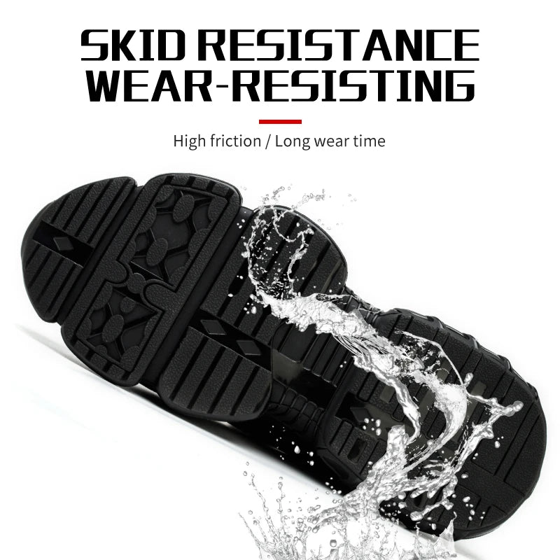 Steel Toe Cap Non Lacing Anti Puncture Casual Work Shoes