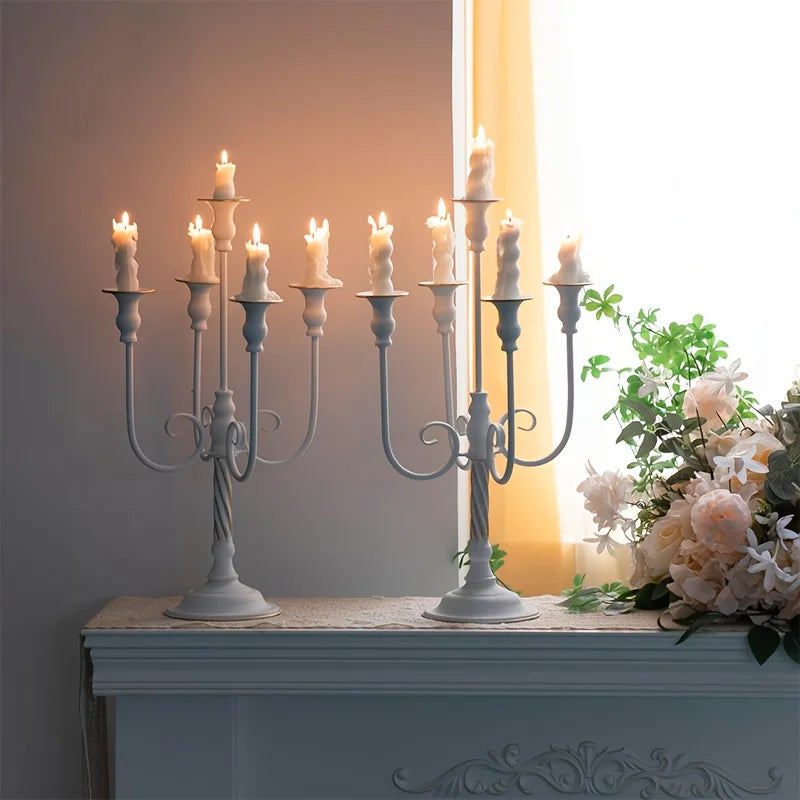 Iron Pillar Candle Holders For Weddings And Holiday Decor
