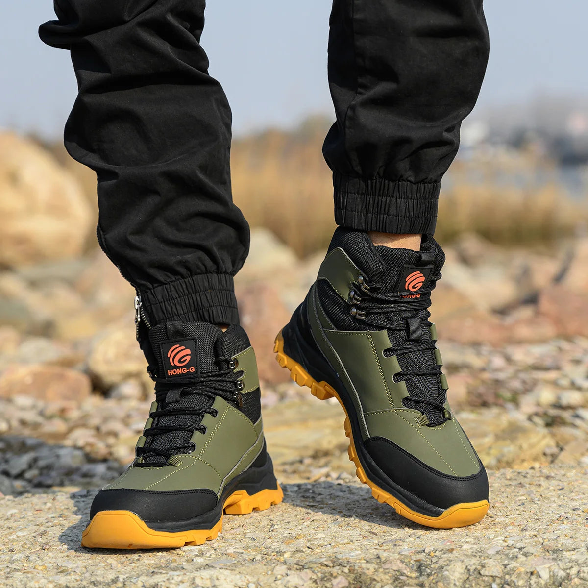 Men's Protective Work Safety Shoes Anti Puncture Steel Toe Breathable